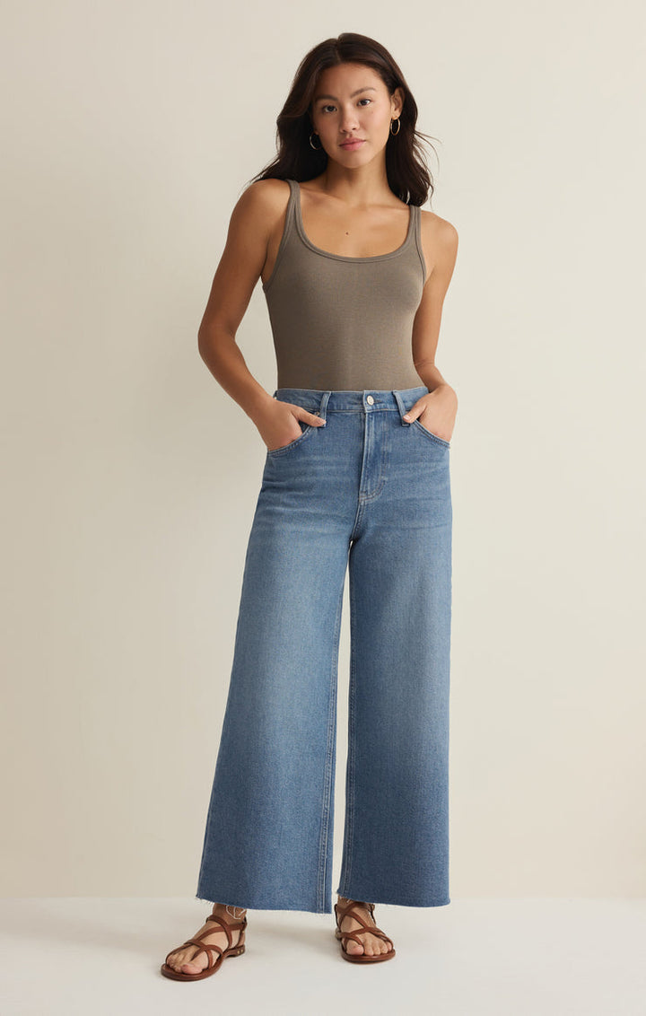 Z Supply Nova Crop High Rise Wide Leg