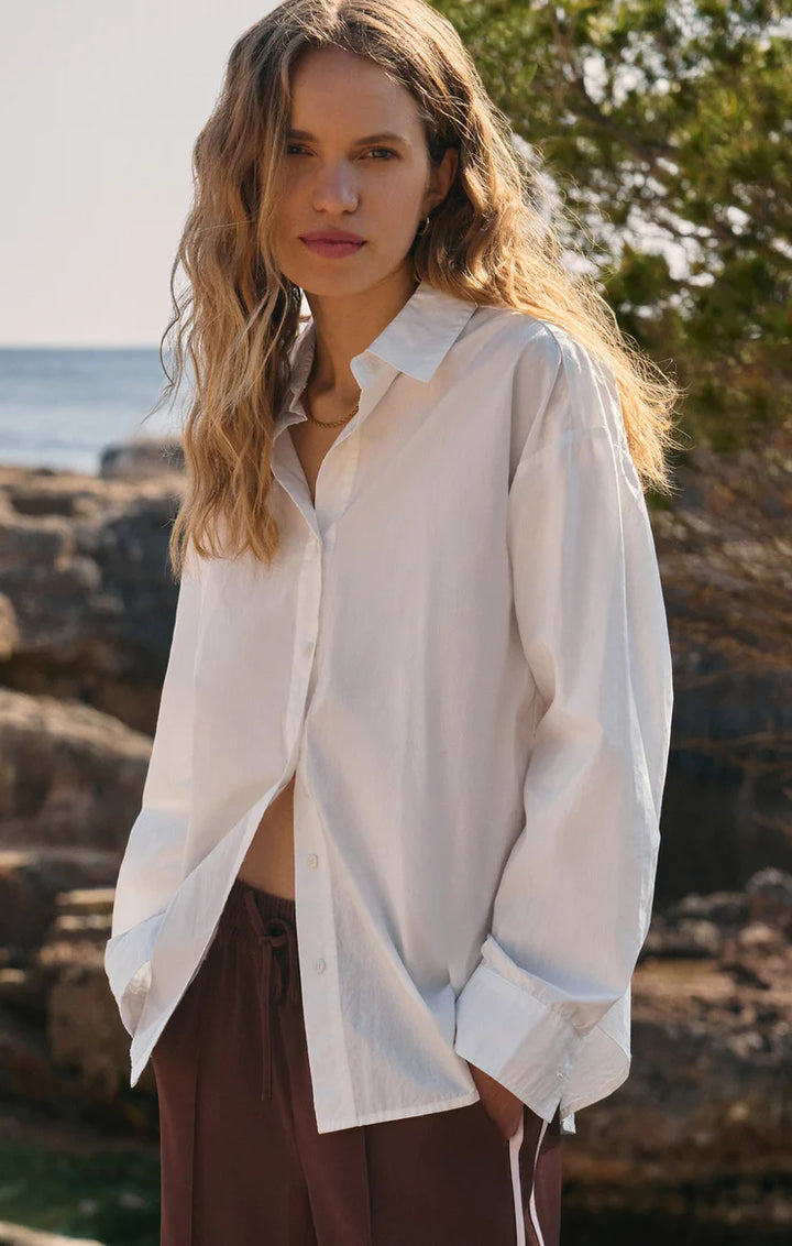 Z Supply Elevated Poplin Button Down Shirt
