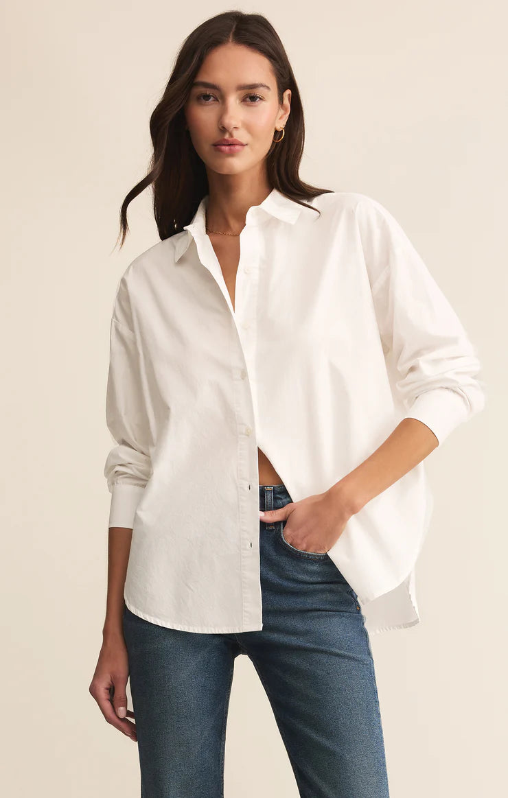 Z Supply Elevated Poplin Button Down Shirt