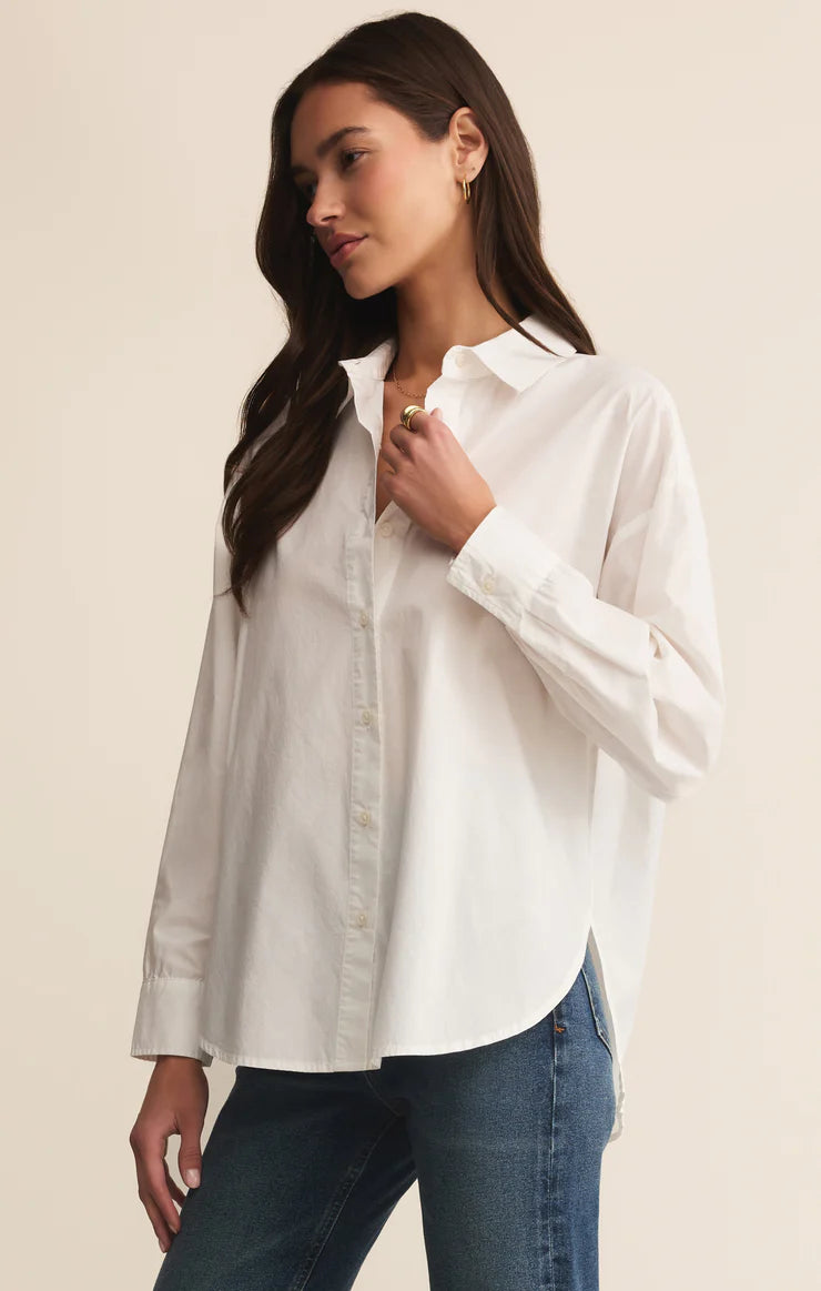 Z Supply Elevated Poplin Button Down Shirt