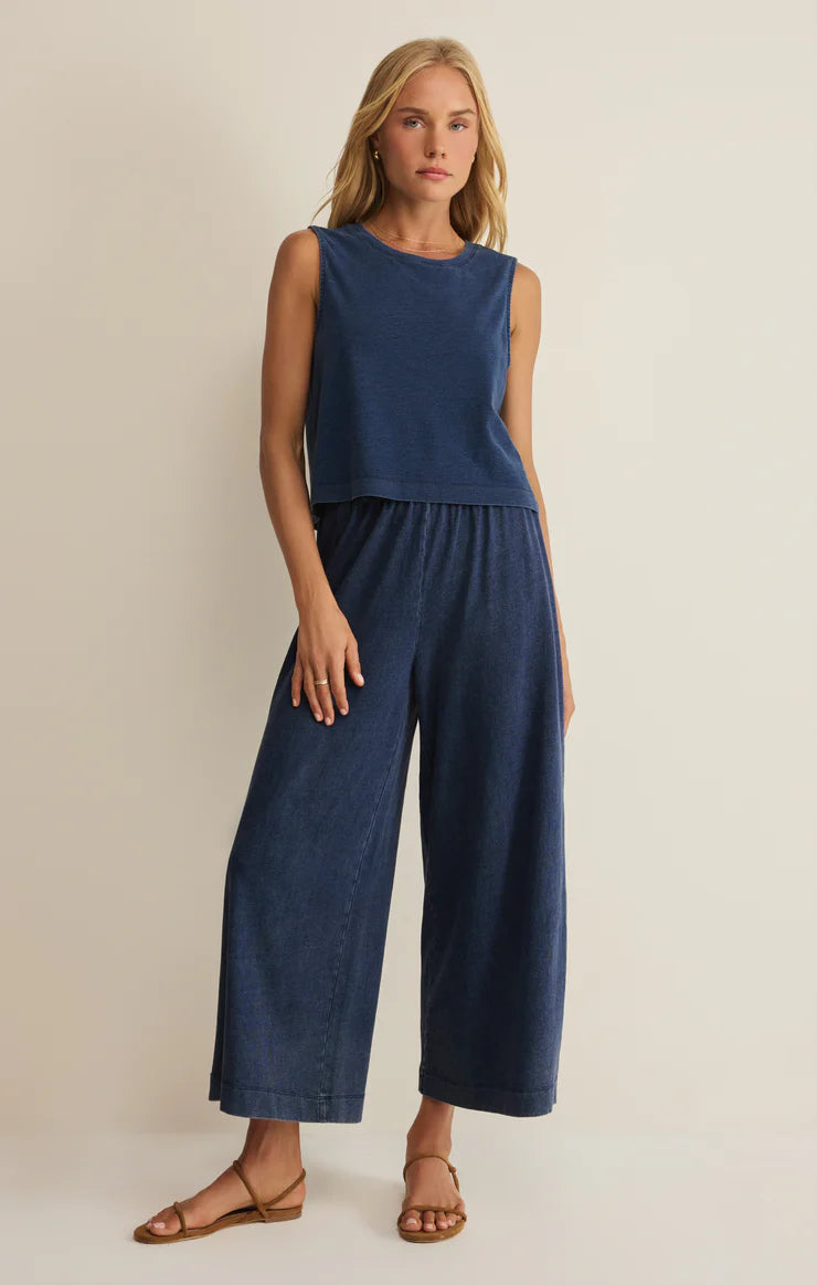 Z Supply Sloane Jersey Denim Muscle Tank