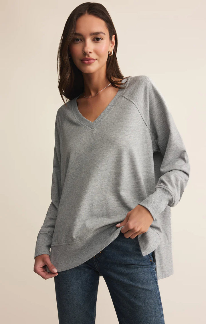 Z Supply Weekender V Neck Sweatshirt