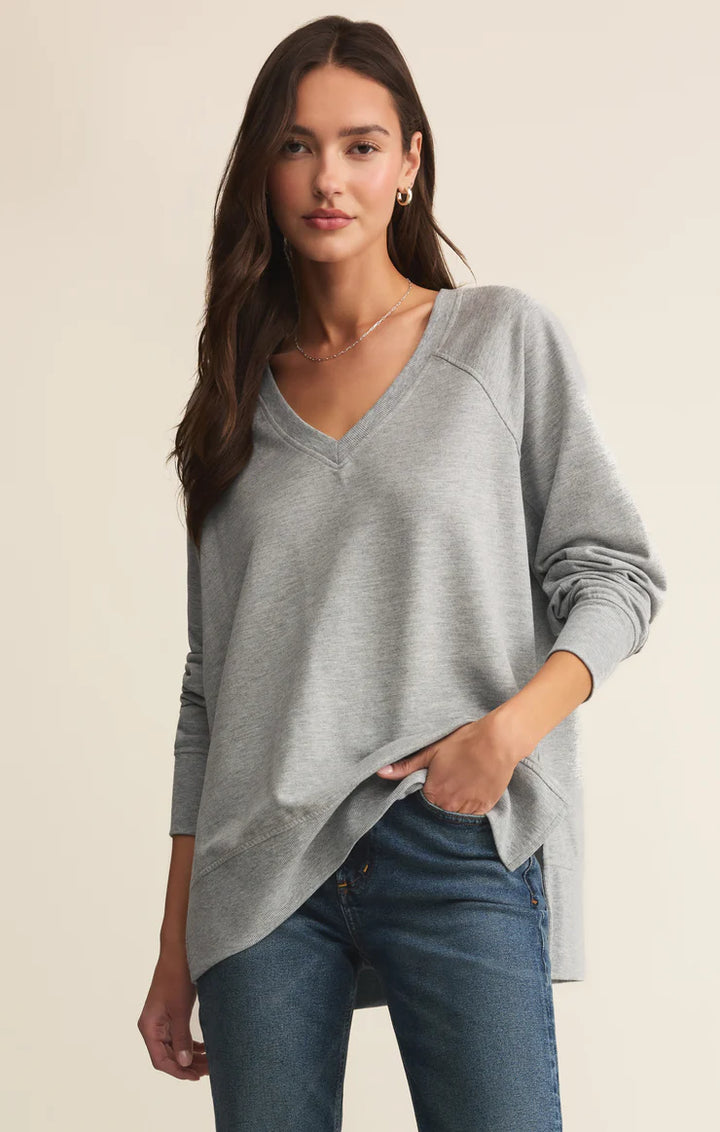 Z Supply Weekender V Neck Sweatshirt