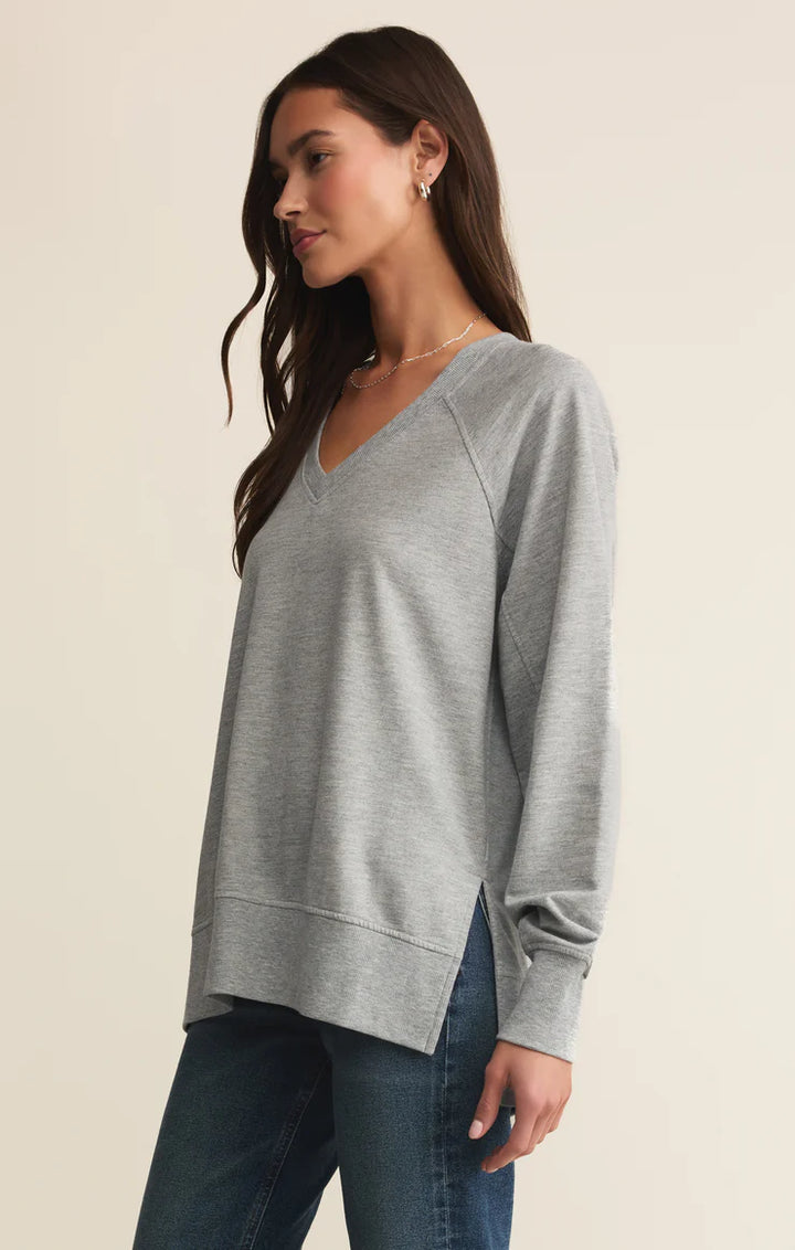 Z Supply Weekender V Neck Sweatshirt