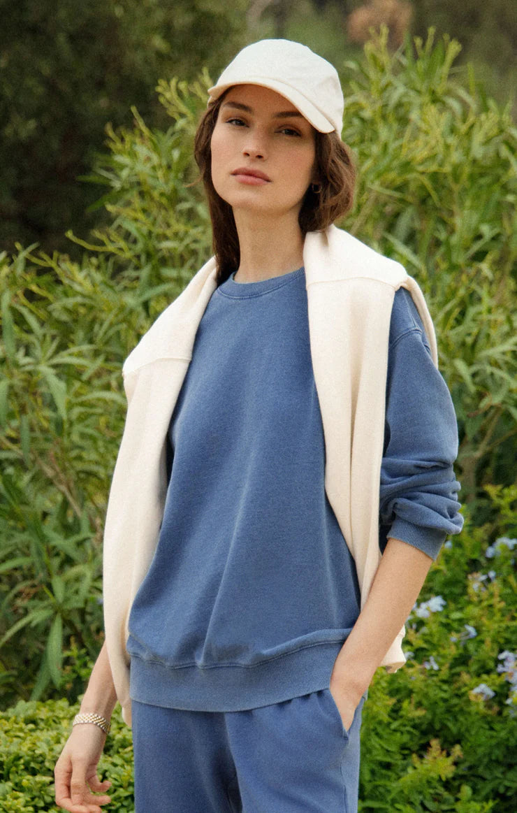 Z Supply Boyfriend Denim Sweatshirt