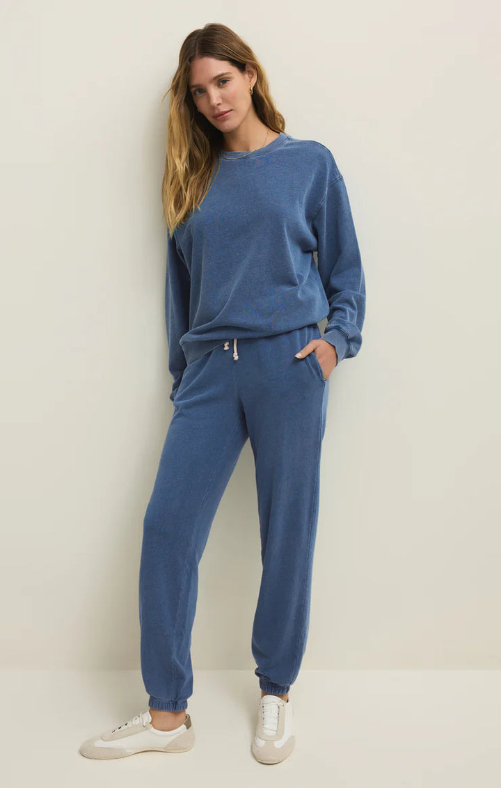 Z Supply Boyfriend Denim Sweatshirt