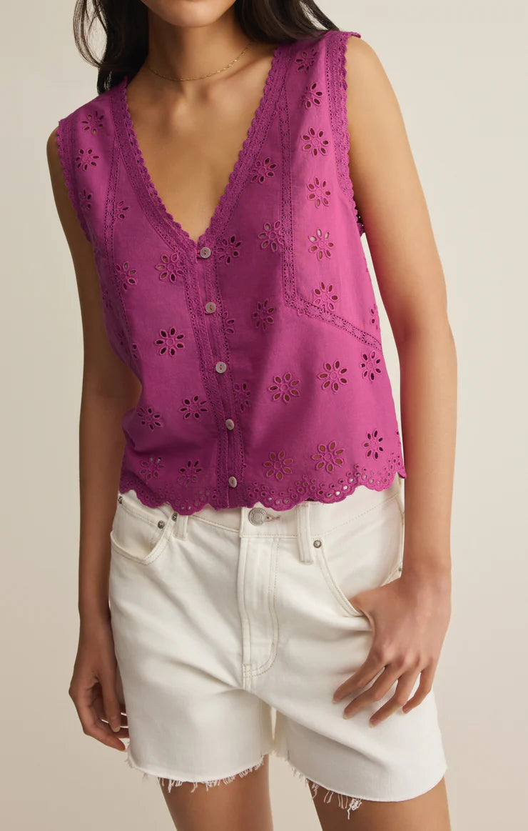 Z Supply Darcy Top - Eyelet Cotton Top