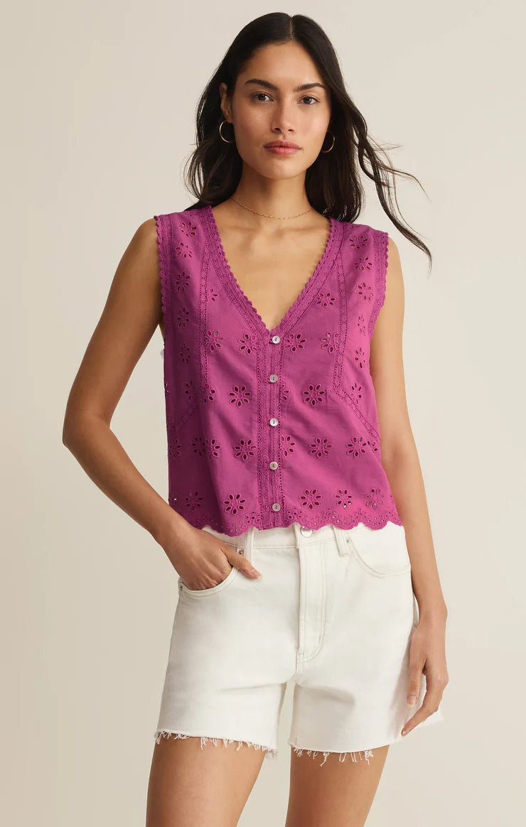 Z Supply Darcy Top - Eyelet Cotton Top