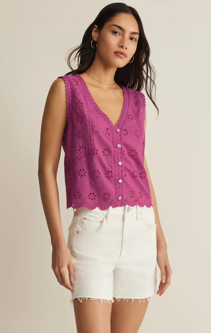 Z Supply Darcy Top - Eyelet Cotton Top