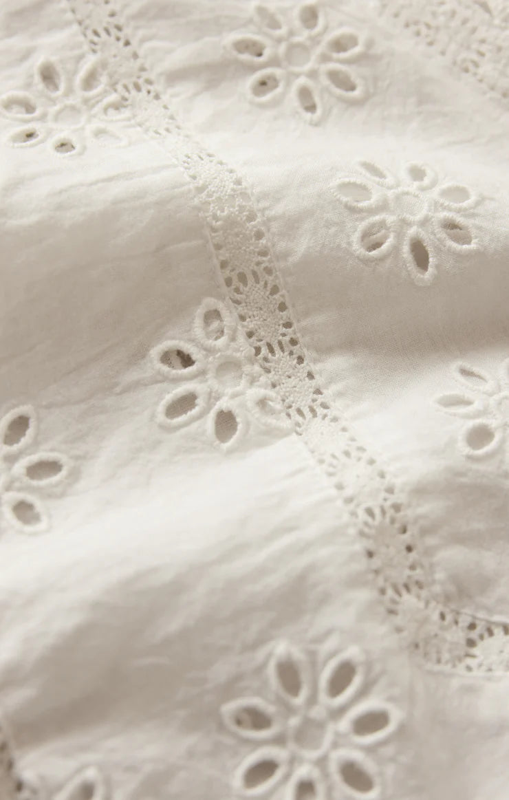 Pre- Order Z Supply Darcy Top - Eyelet Cotton Top