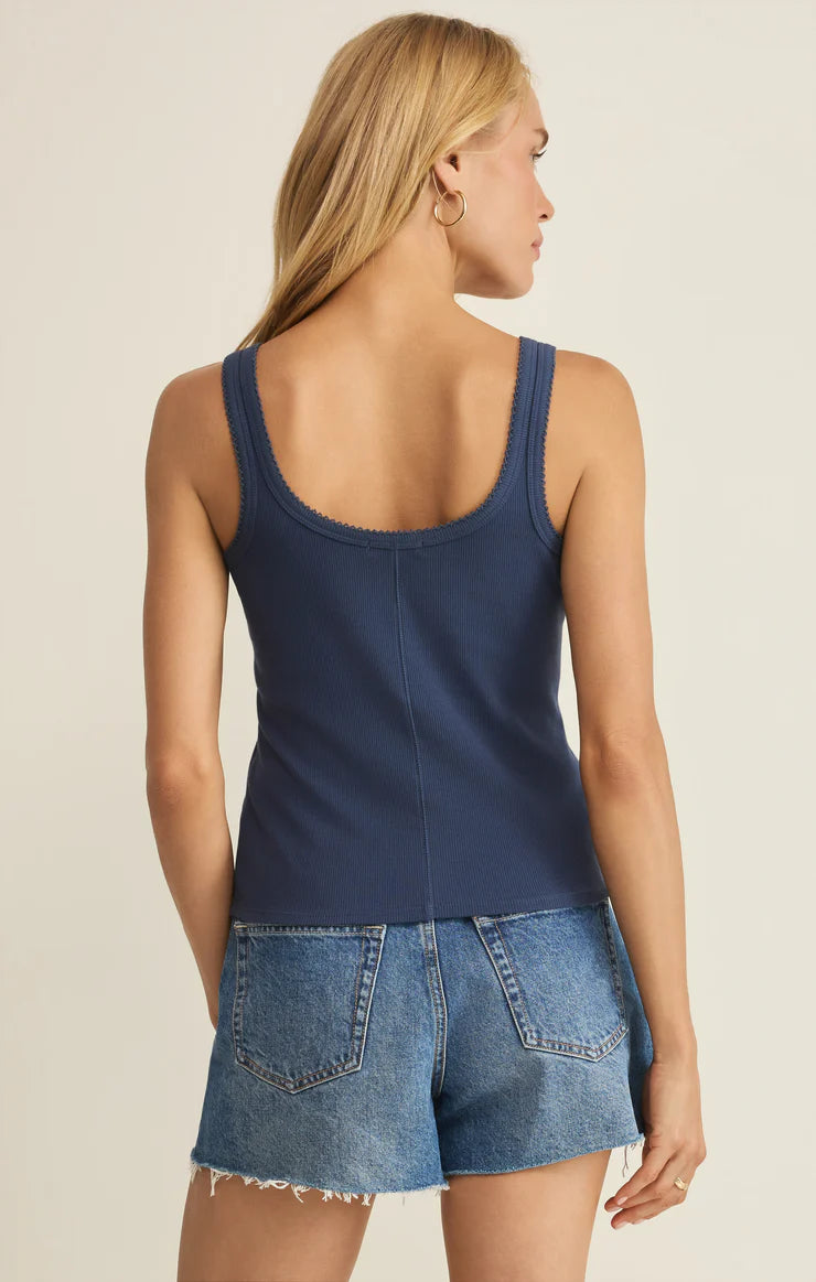 Z Supply Niko Scallop Rib Tank Top