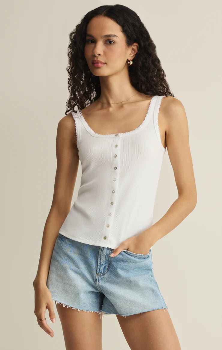 Z Supply Niko Scallop Rib Tank Top
