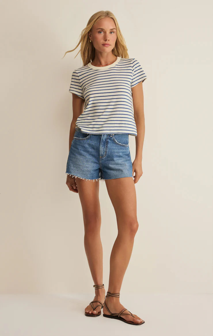 Z Supply Junie Striped Tee - True Navy