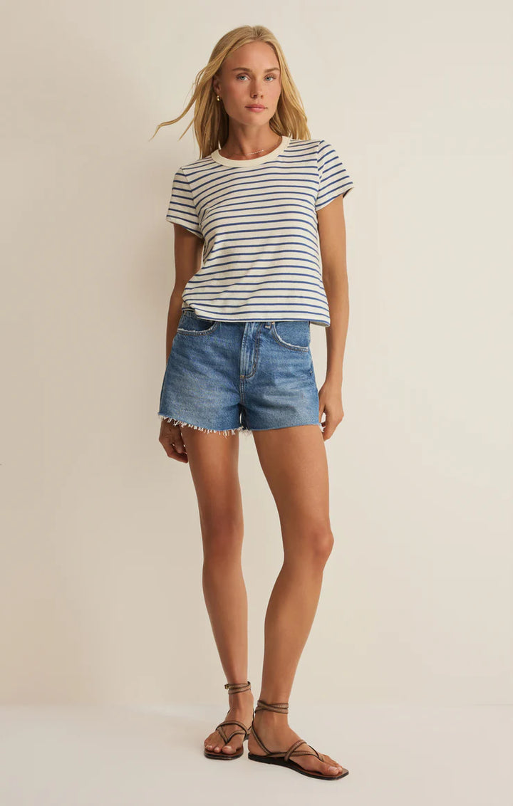 Z Supply Junie Striped Tee - True Navy