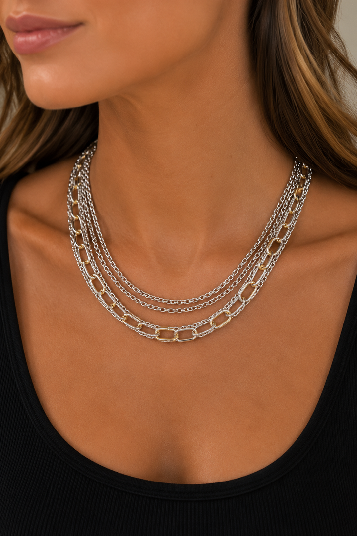 The Mixed Chain Toggle Necklace