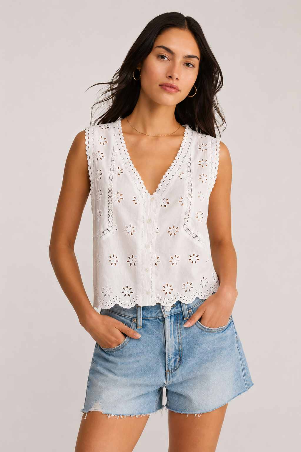 Preorder Z Supply Darcy Top - Eyelet Cotton Top