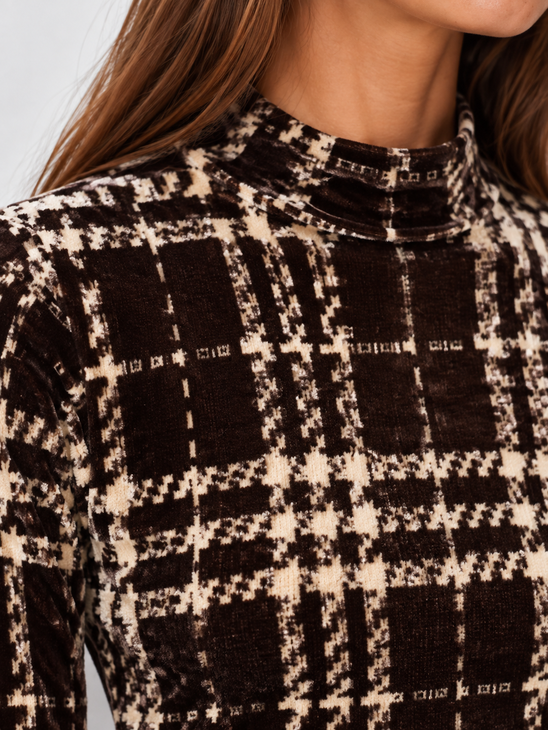 Burnout Velour Mock Neck
