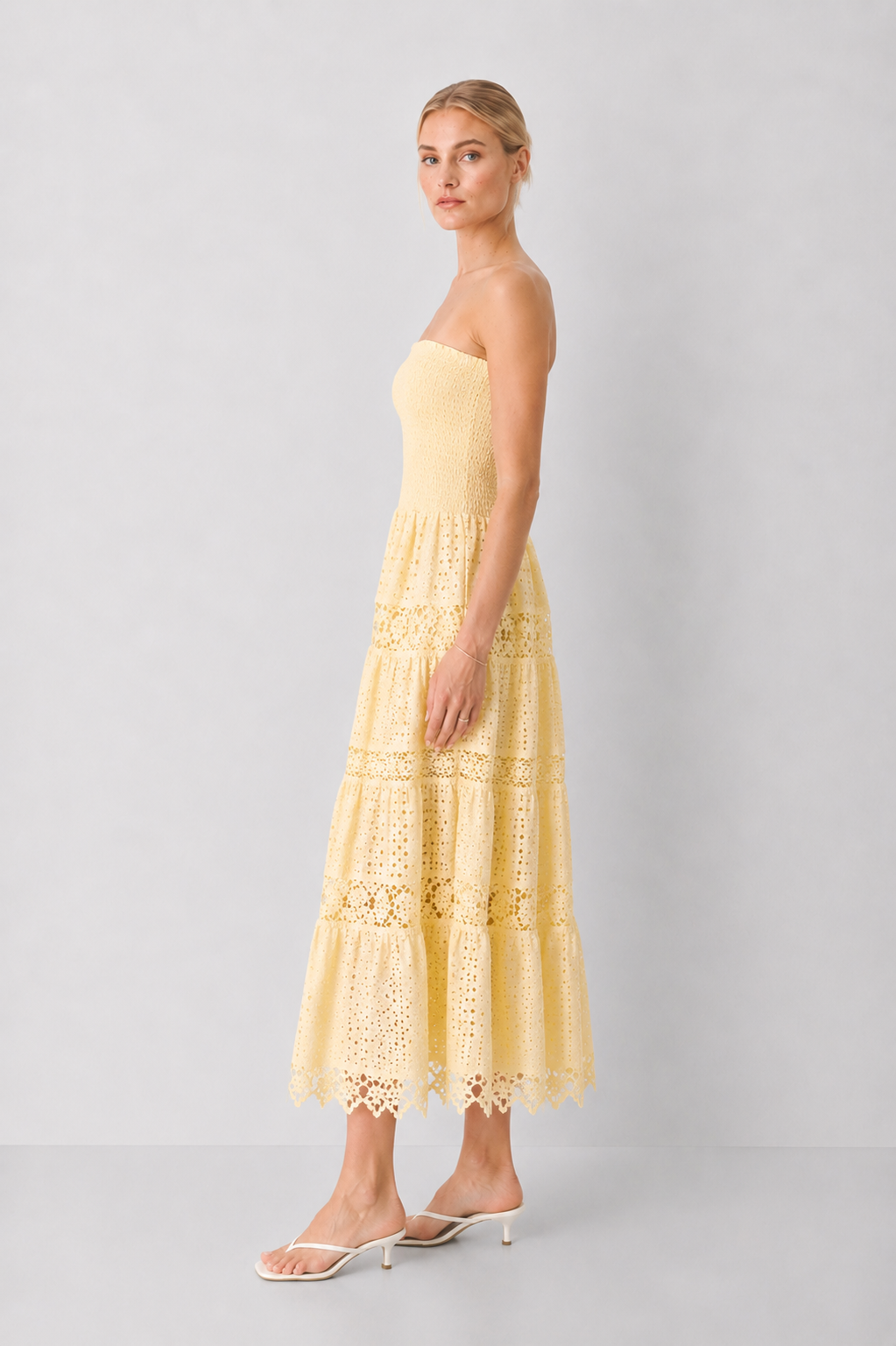 Eyelet Lace Tube Dress