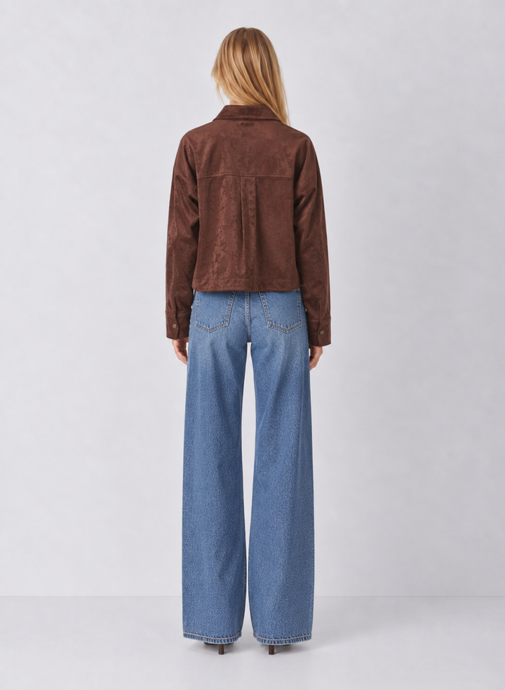 Z Supply All Day Cropped Suede Jacket