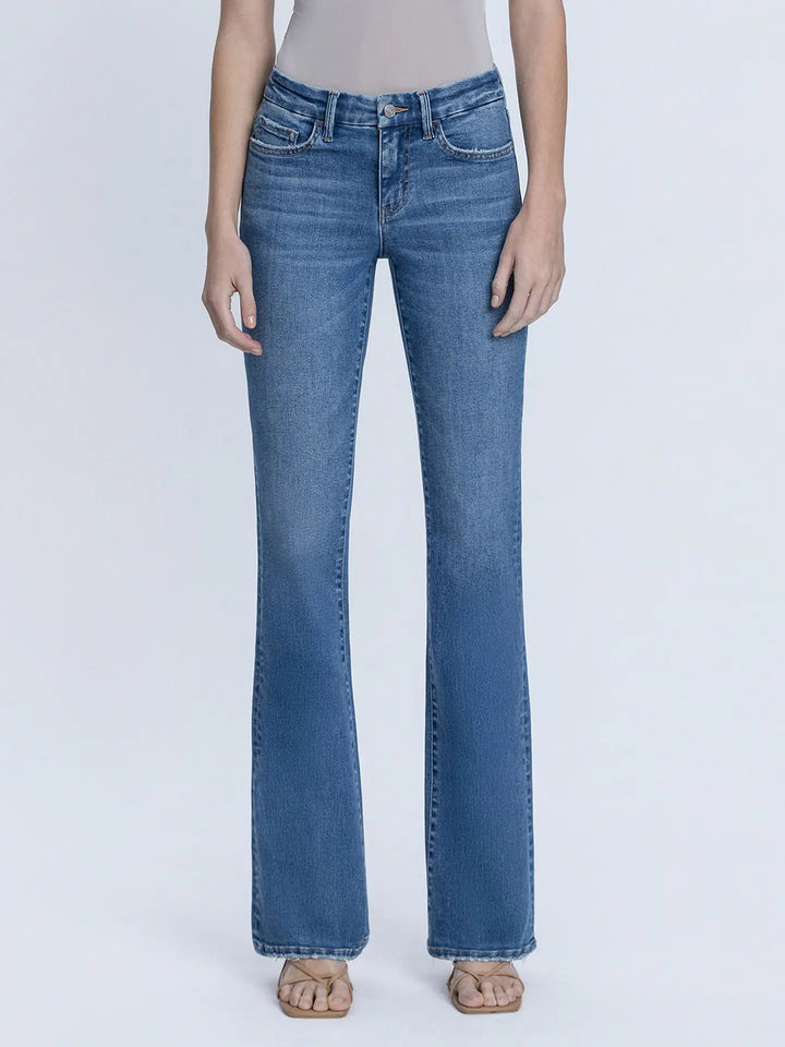 Reis Mid Rise Seamless Waistband Boot Cut Jeans