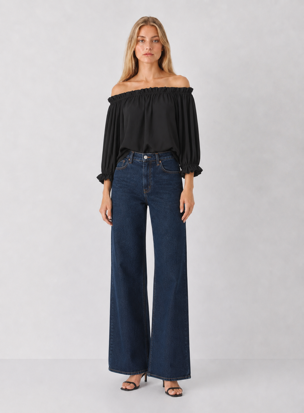 Off The Shoulder Chiffon Top