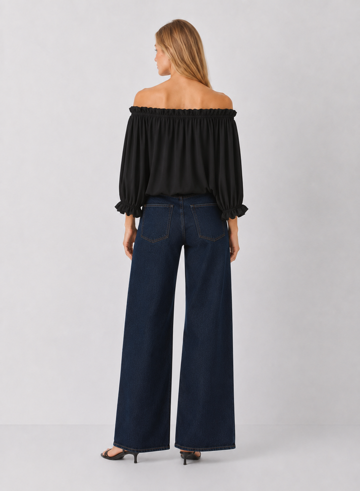 Off The Shoulder Chiffon Top