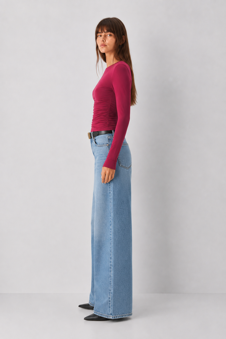 Essential Long Sleeve Ruched Top