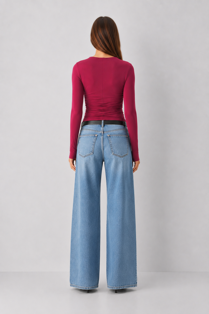 Essential Long Sleeve Ruched Top