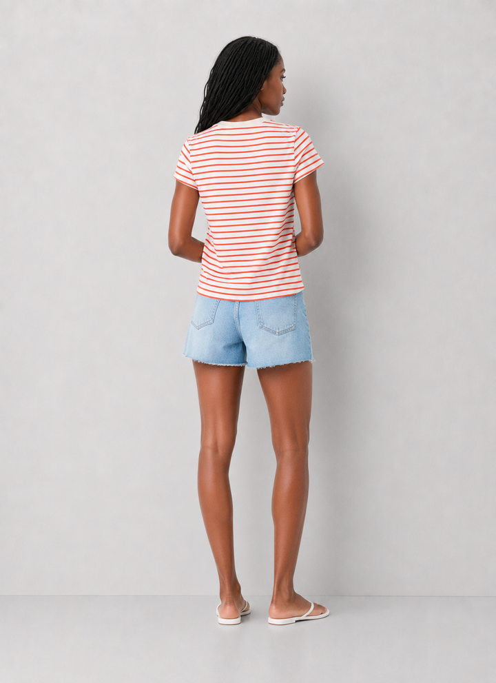 Z Supply Junie Striped Tee - Lychee