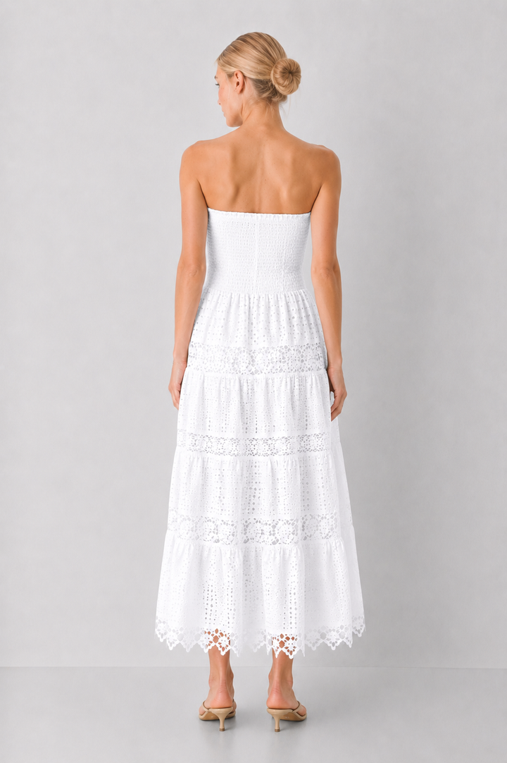 Eyelet Lace Tube Dress