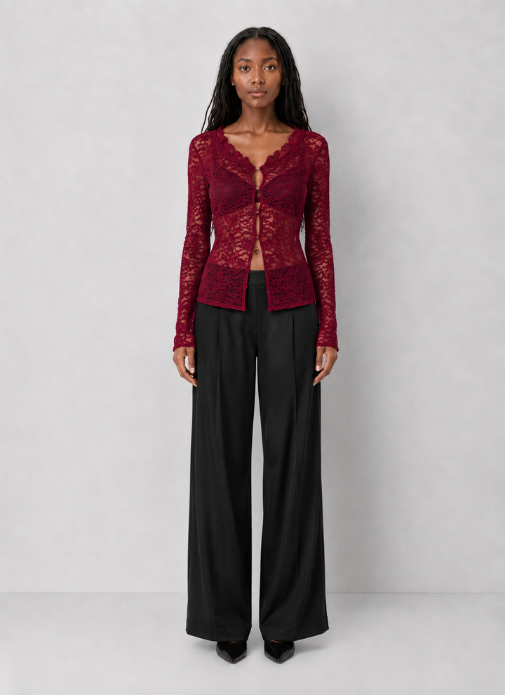 Mesh Long Sleeve Cardigan