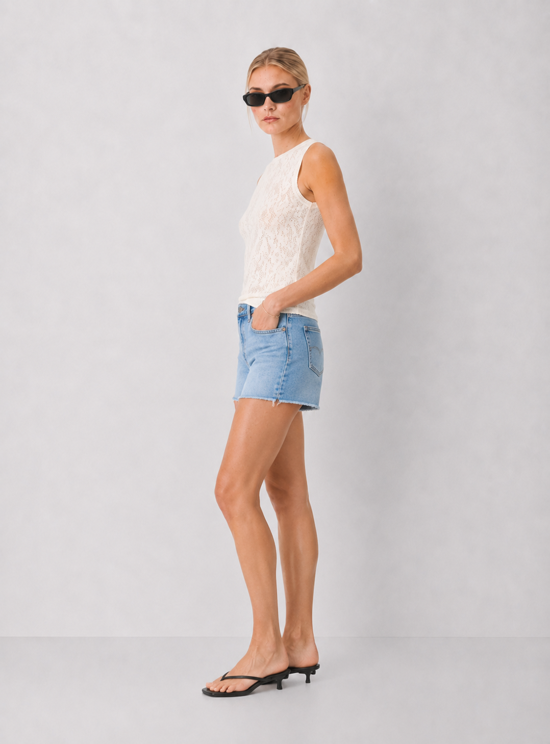 Z Supply Tibi Mesh Tank Top