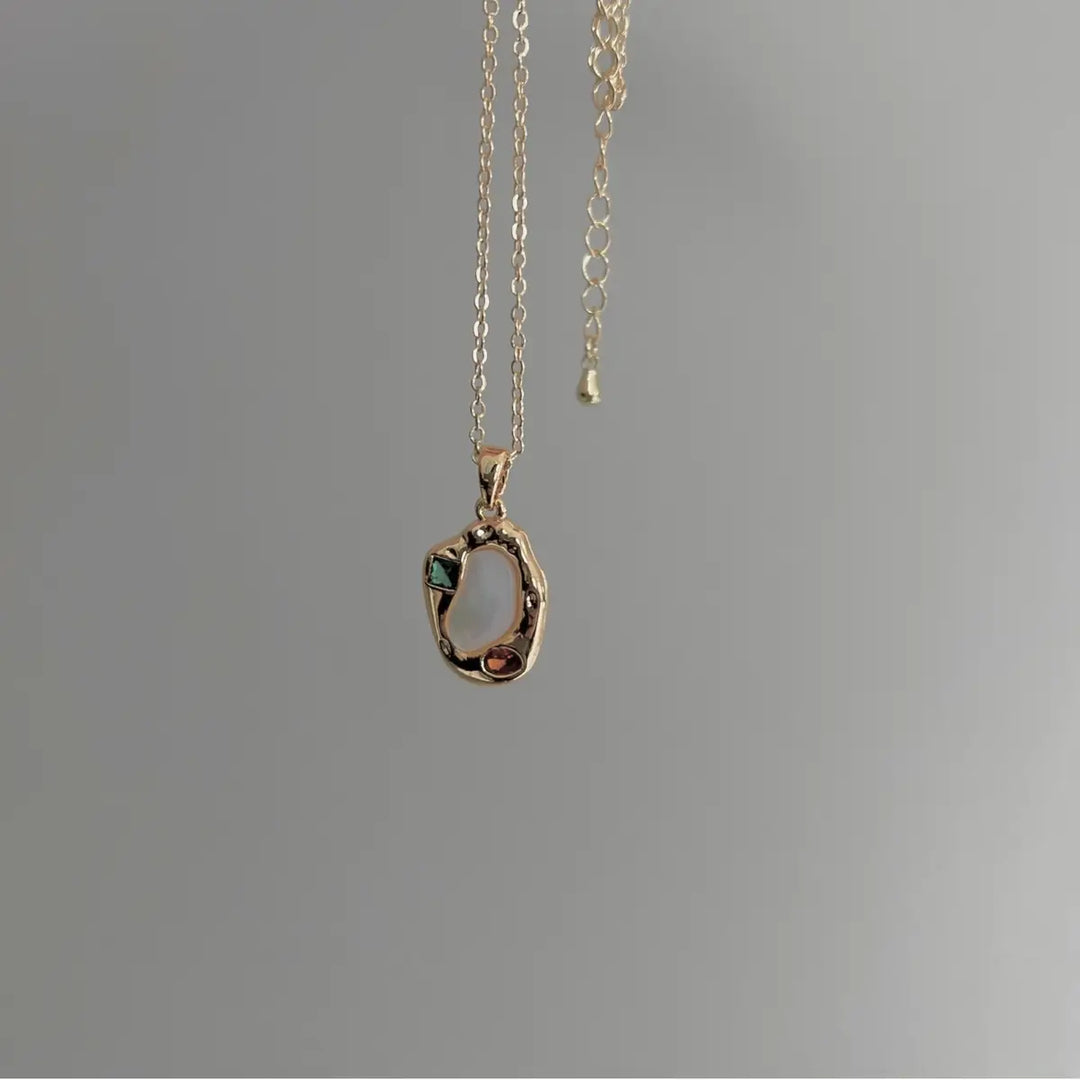 Irregular Geometric Shell Pendant