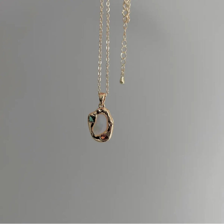 Irregular Geometric Shell Pendant