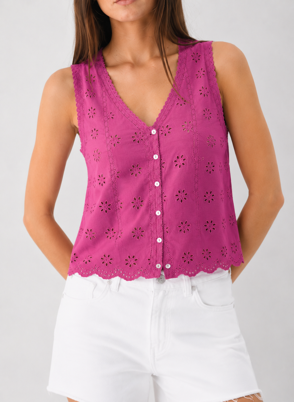 Z Supply Darcy Top - Eyelet Cotton Top