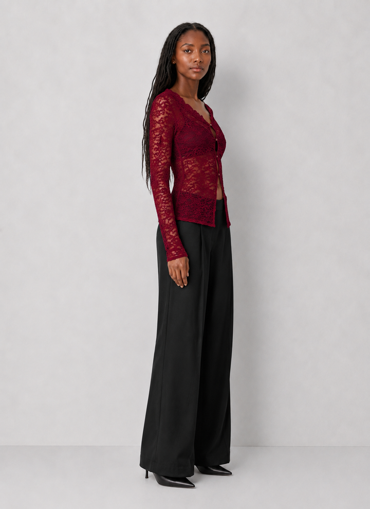 Mesh Long Sleeve Cardigan