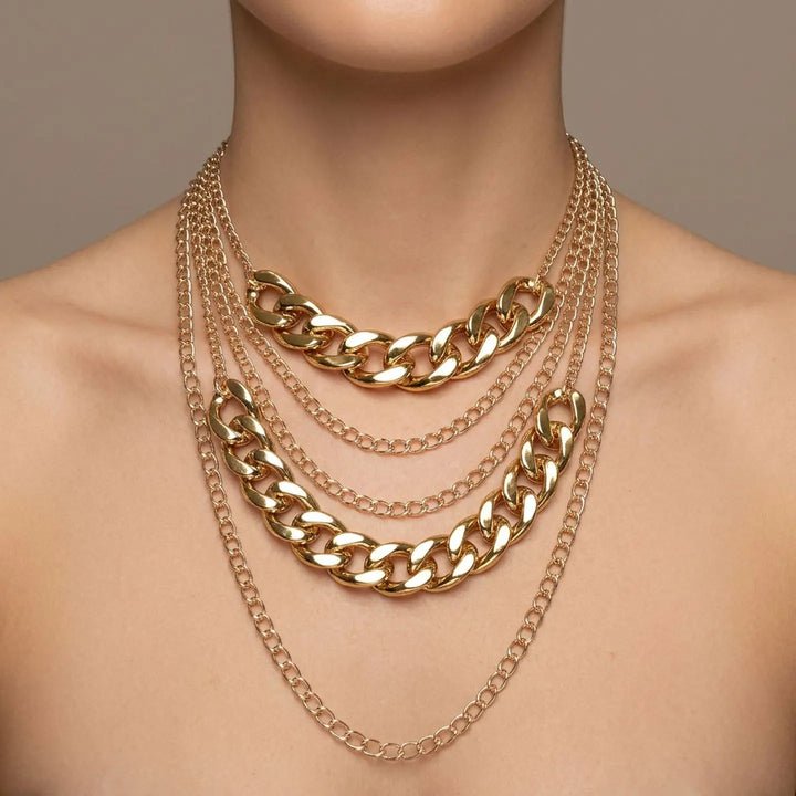 Layered Chain Link Necklace