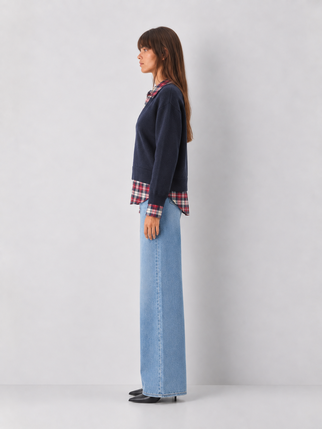 Plaid Layered Sweater