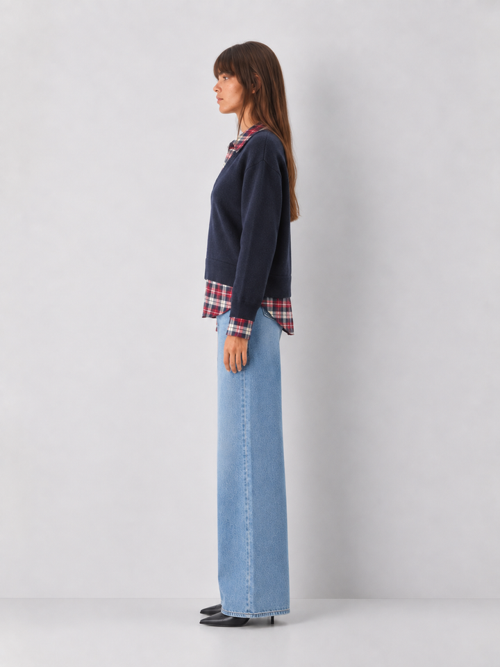 Plaid Layered Sweater