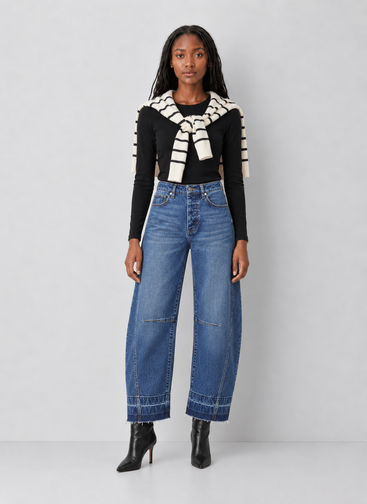 Habitual Harper High Waist Crop Barrel Leg Jeans