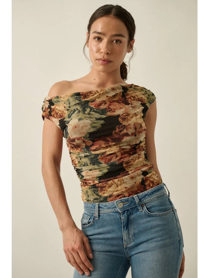 Pre-Order Mesh Floral Print Body Suit