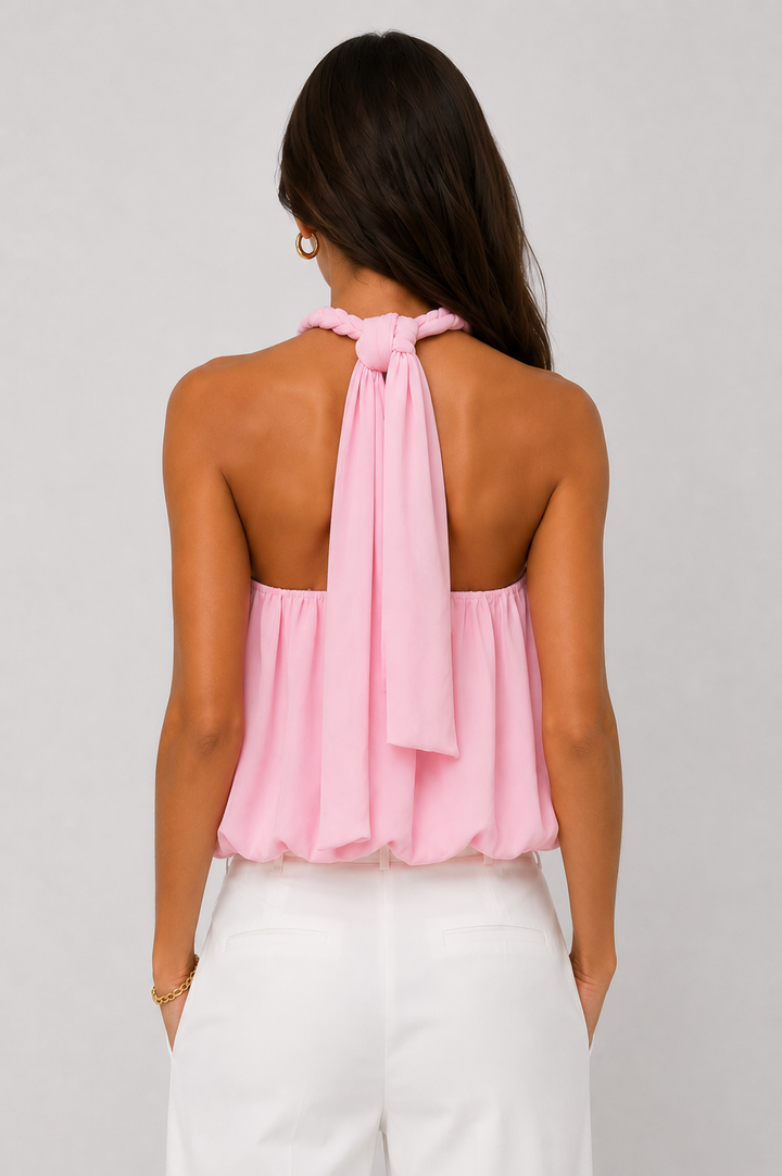 Blush Braided Halter Top