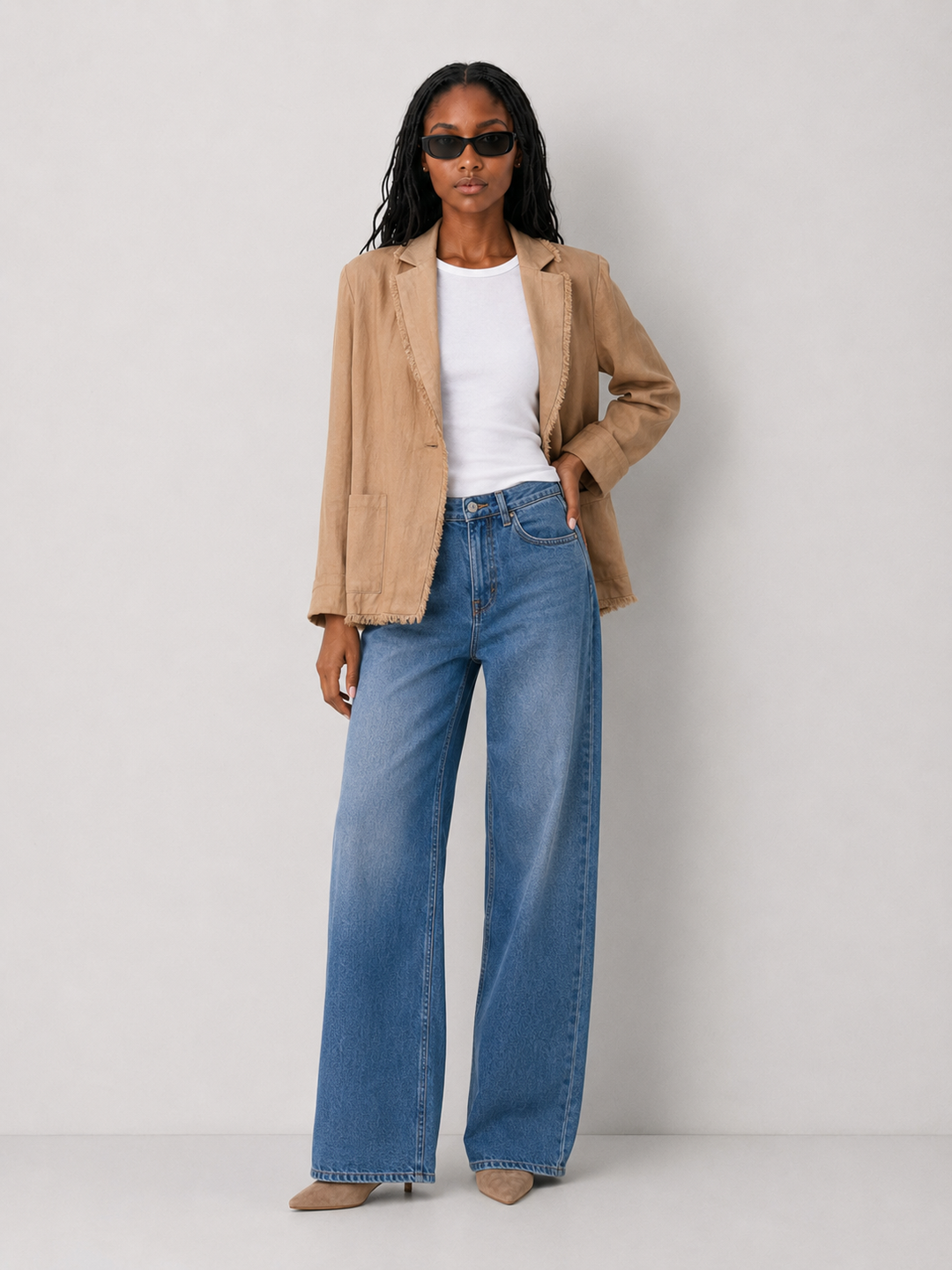 Elan Refined Fringe Blazer
