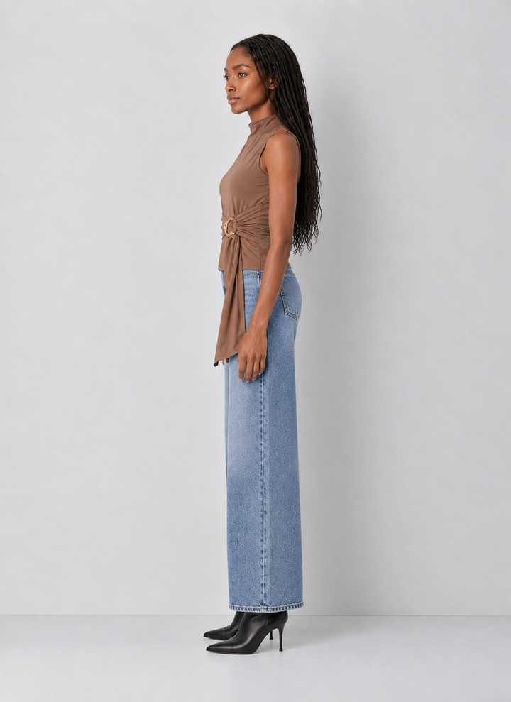 Elan Draped Side Gold Hardware Top