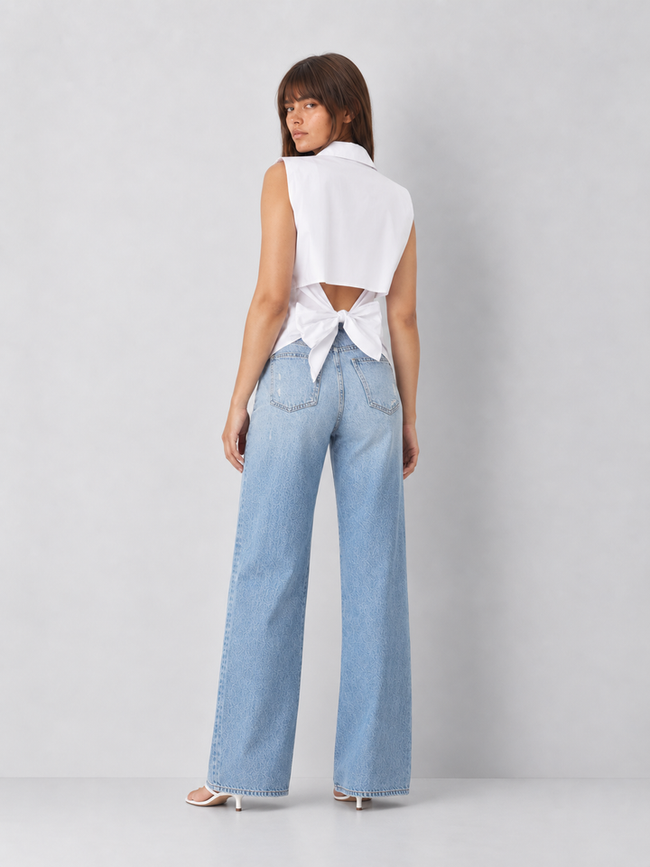 Habitual Tie Back Sleeveless Shirt