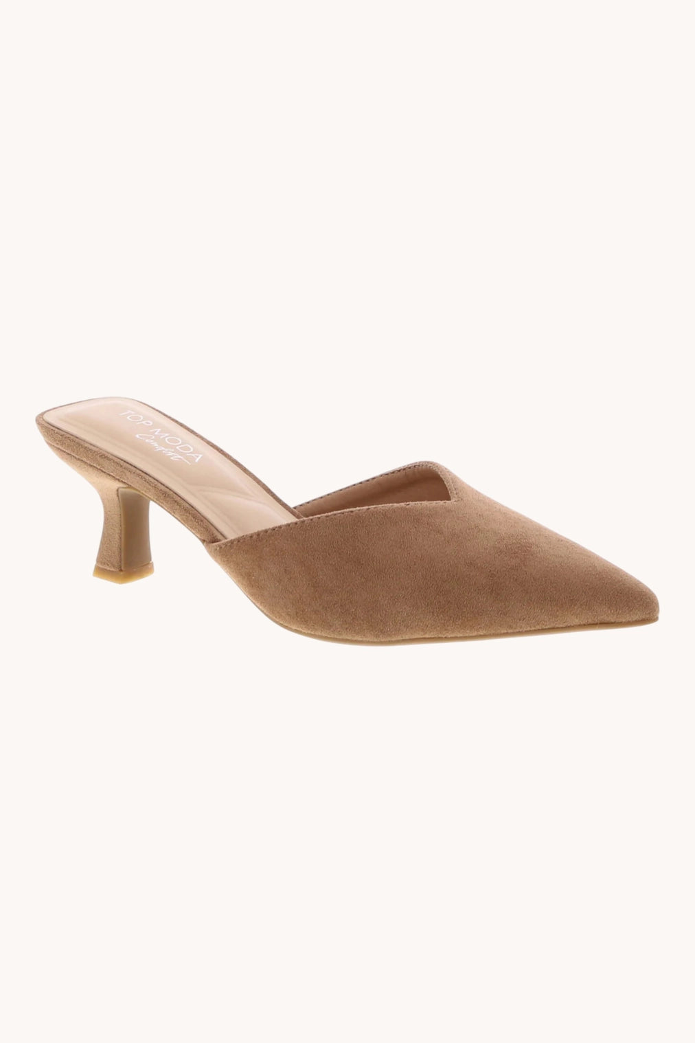 Pointed Toe Kitten Heel Mules