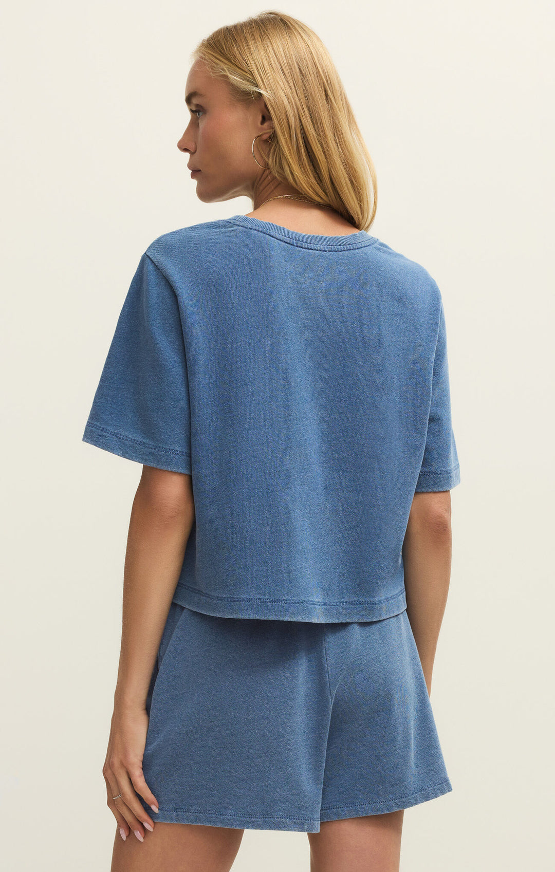 Z Supply Curran Knit Denim Sweatshirt