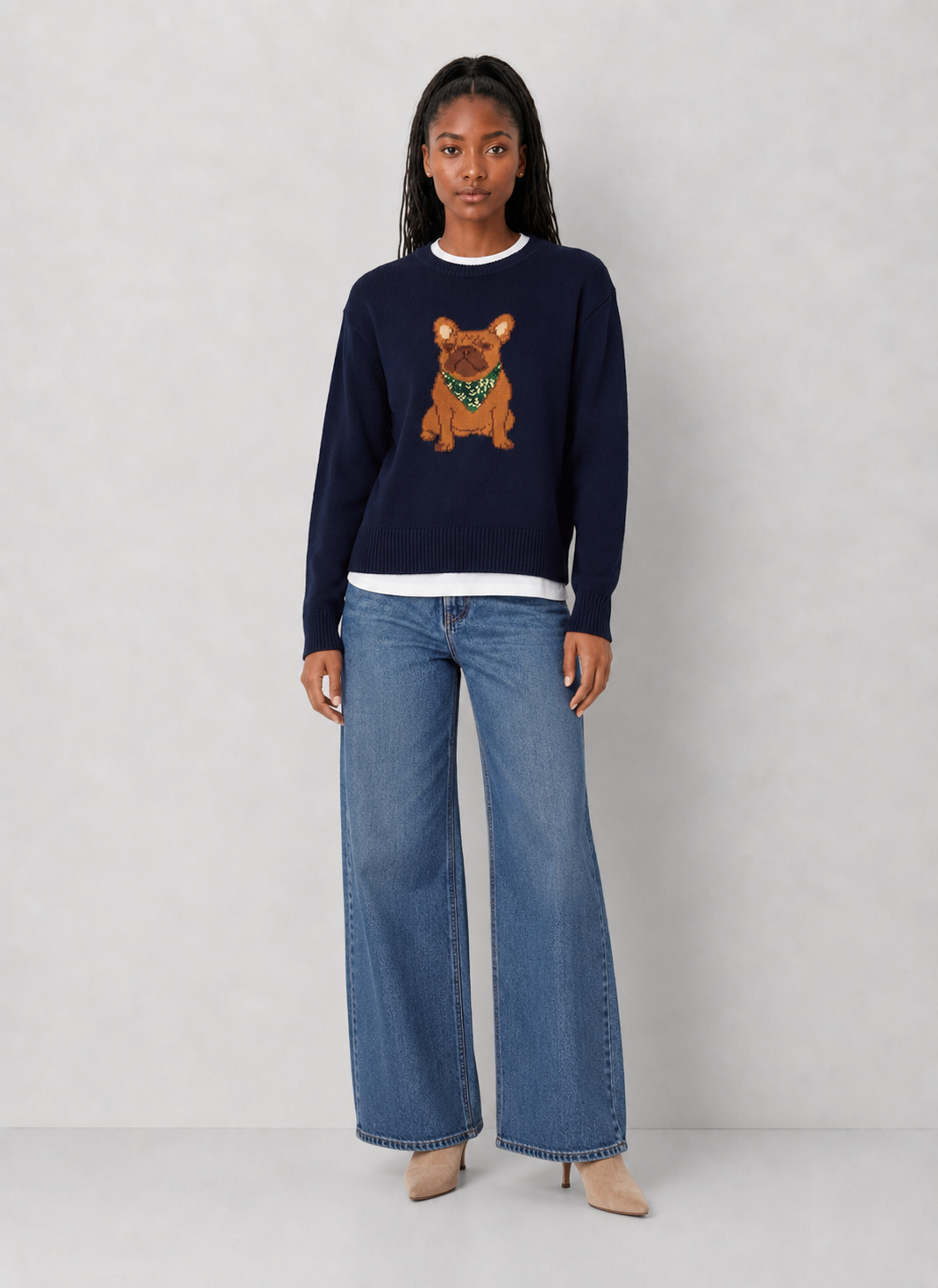 525 Sydney Dog with Bandana Sweater