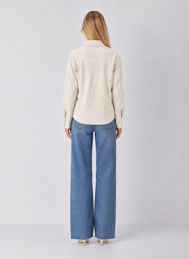 Suede Button-up Shirt