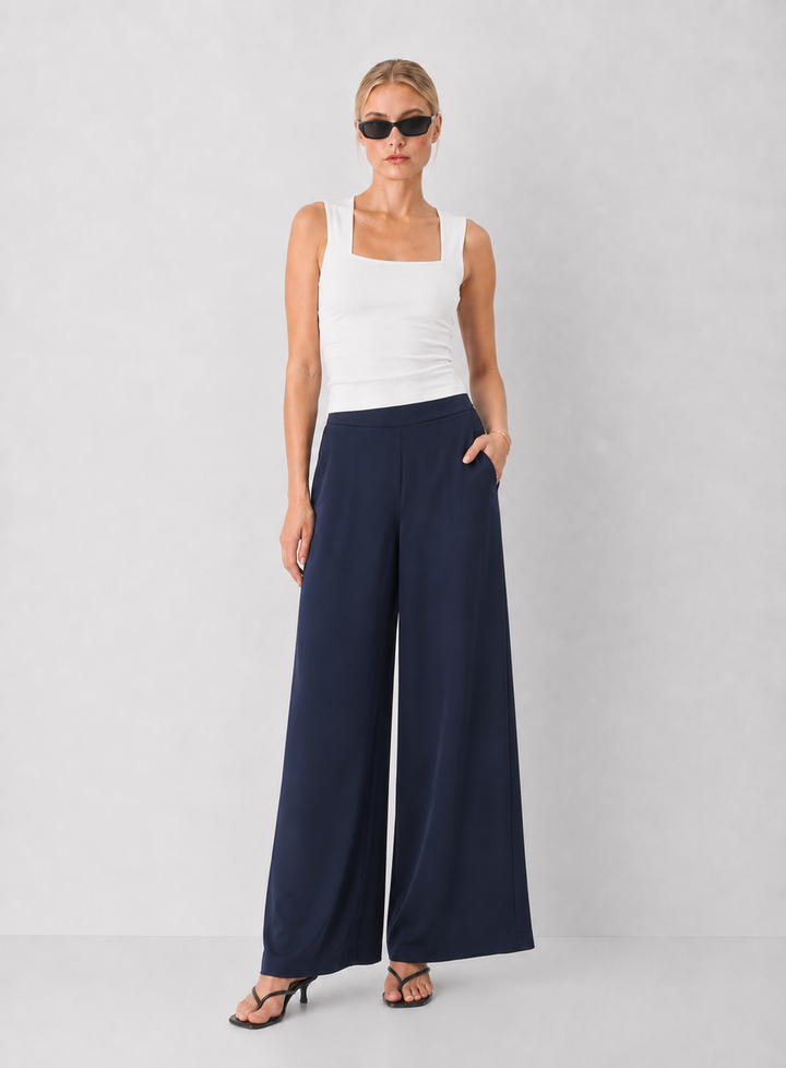 Pull-on Wide Leg Pants